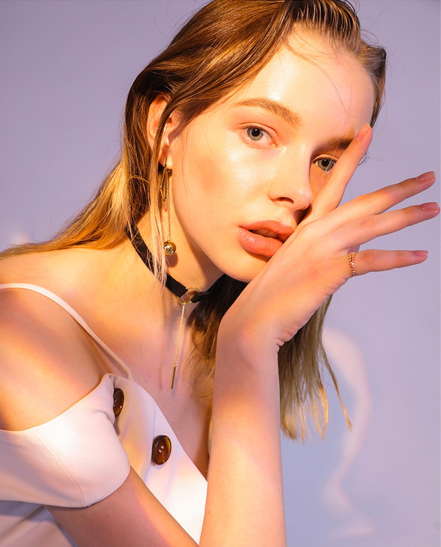 Double Crossed Choker Necklace